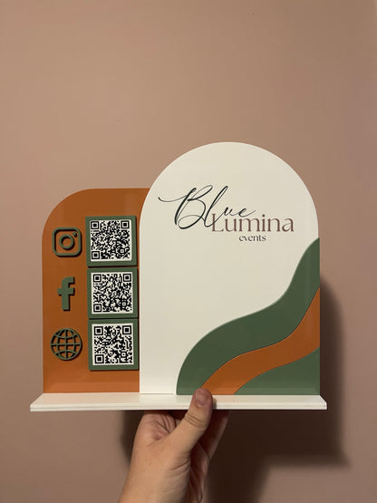 Wavy Small Business QR/Square Reader Stand