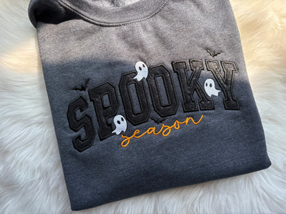 Embroidered Spooky Season Appliqué Sweatshirt
