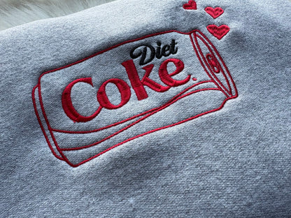 Diet Cola Soda Pop Embroidered Sweatshirt