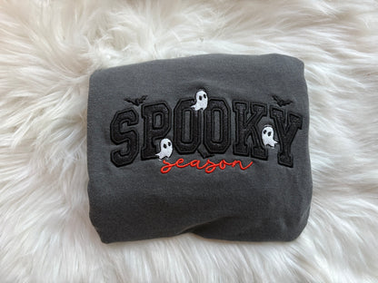 Embroidered Spooky Season Appliqué Comfort Colors T-Shirt