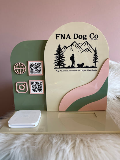 Wavy Small Business QR/Square Reader Stand