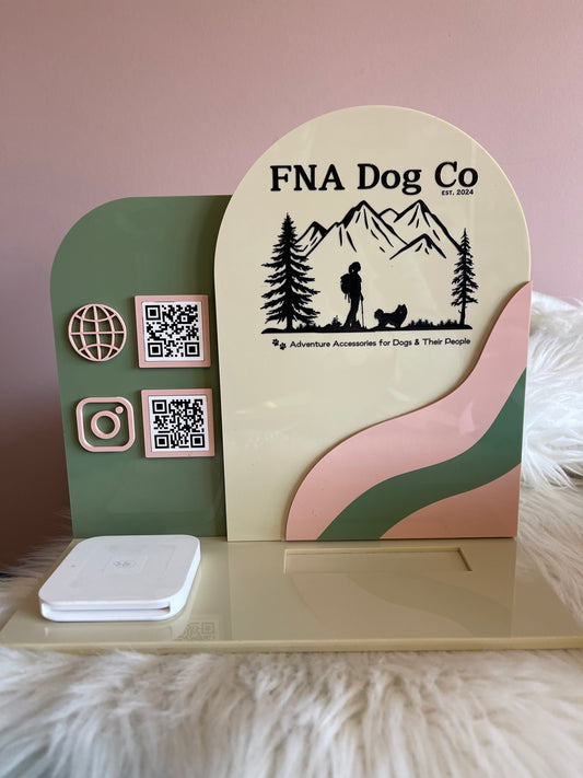 Wavy Small Business QR/Square Reader Stand