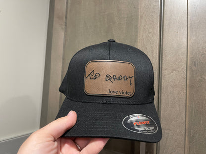 Custom Kids' Writing Leather Patch Hat