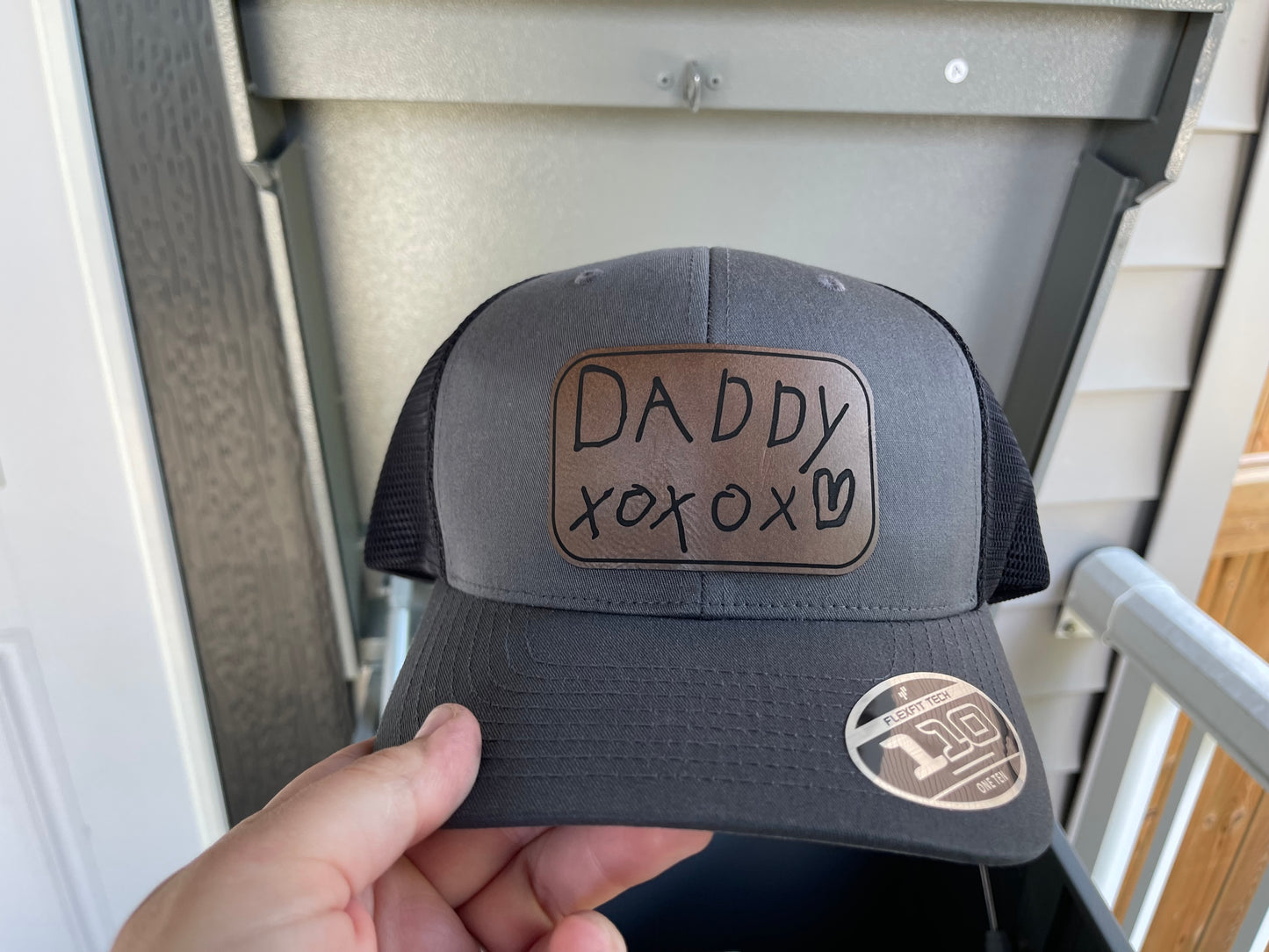Custom Kids' Writing Leather Patch Hat