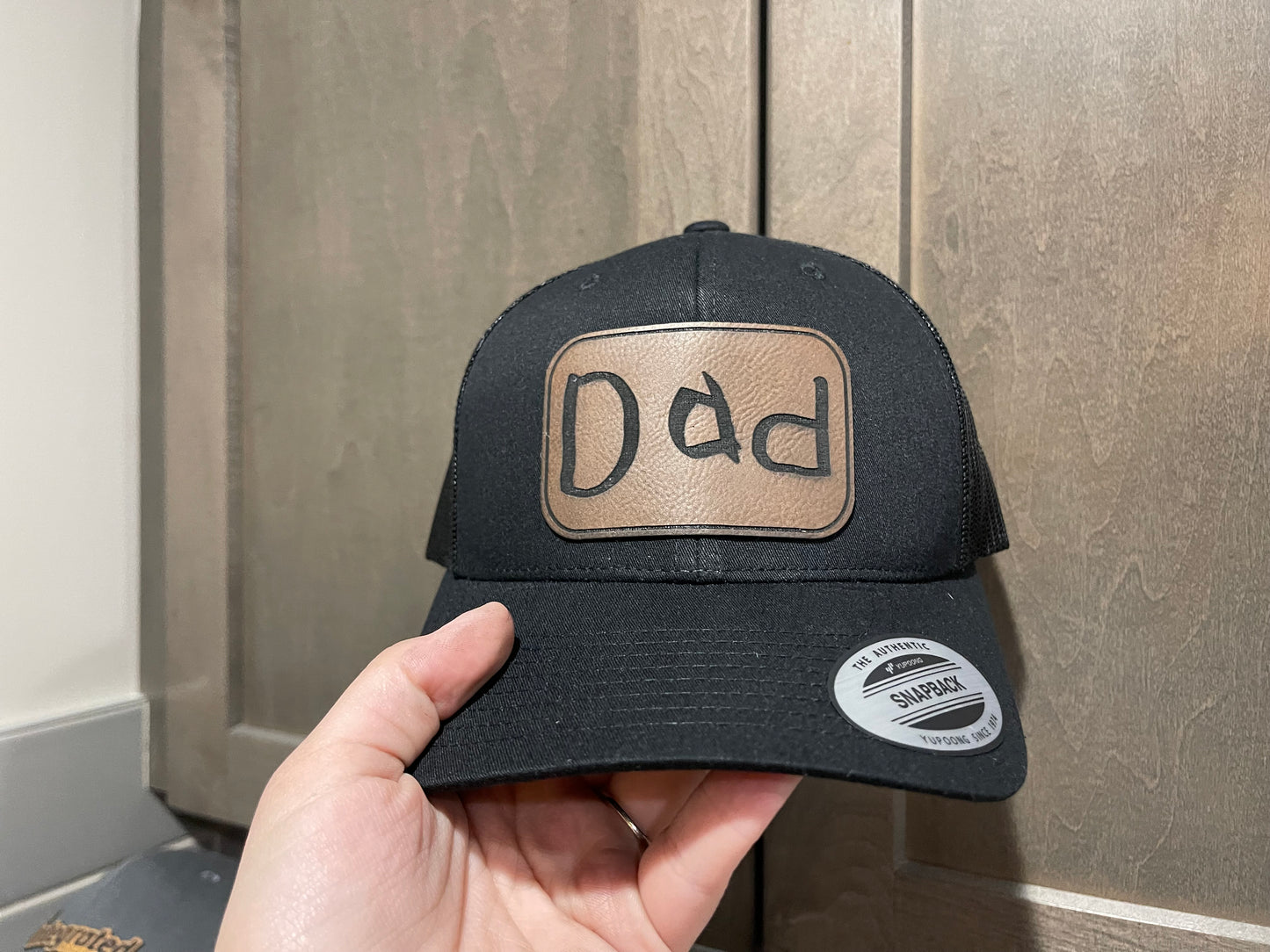 Custom Kids' Writing Leather Patch Hat