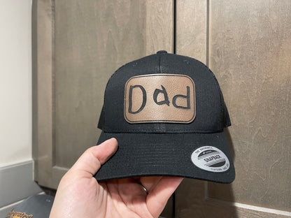 Custom Kids' Writing Leather Patch Hat