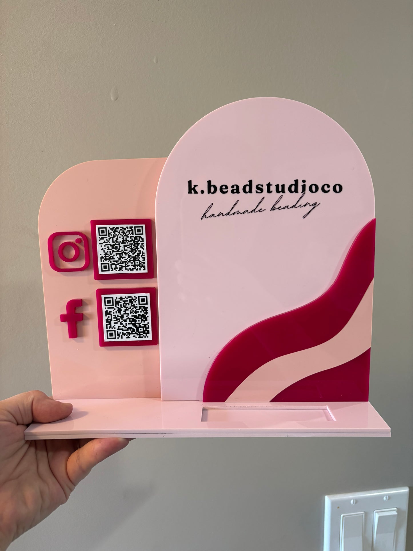Wavy Small Business QR/Square Reader Stand