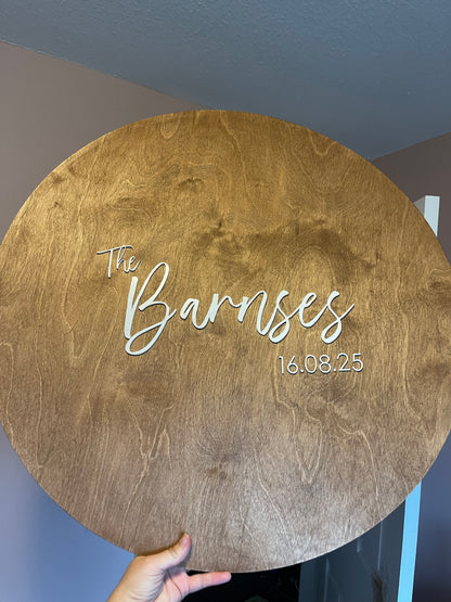 Wooden Wedding Guest Book Sign