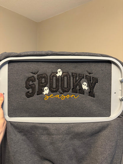 Embroidered Spooky Season Appliqué Sweatshirt