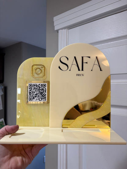 Wavy Small Business QR/Square Reader Stand