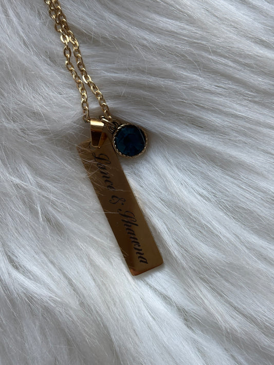 Personalized Bouquet Charm Necklace | Custom Memorial & Birthstone Charm