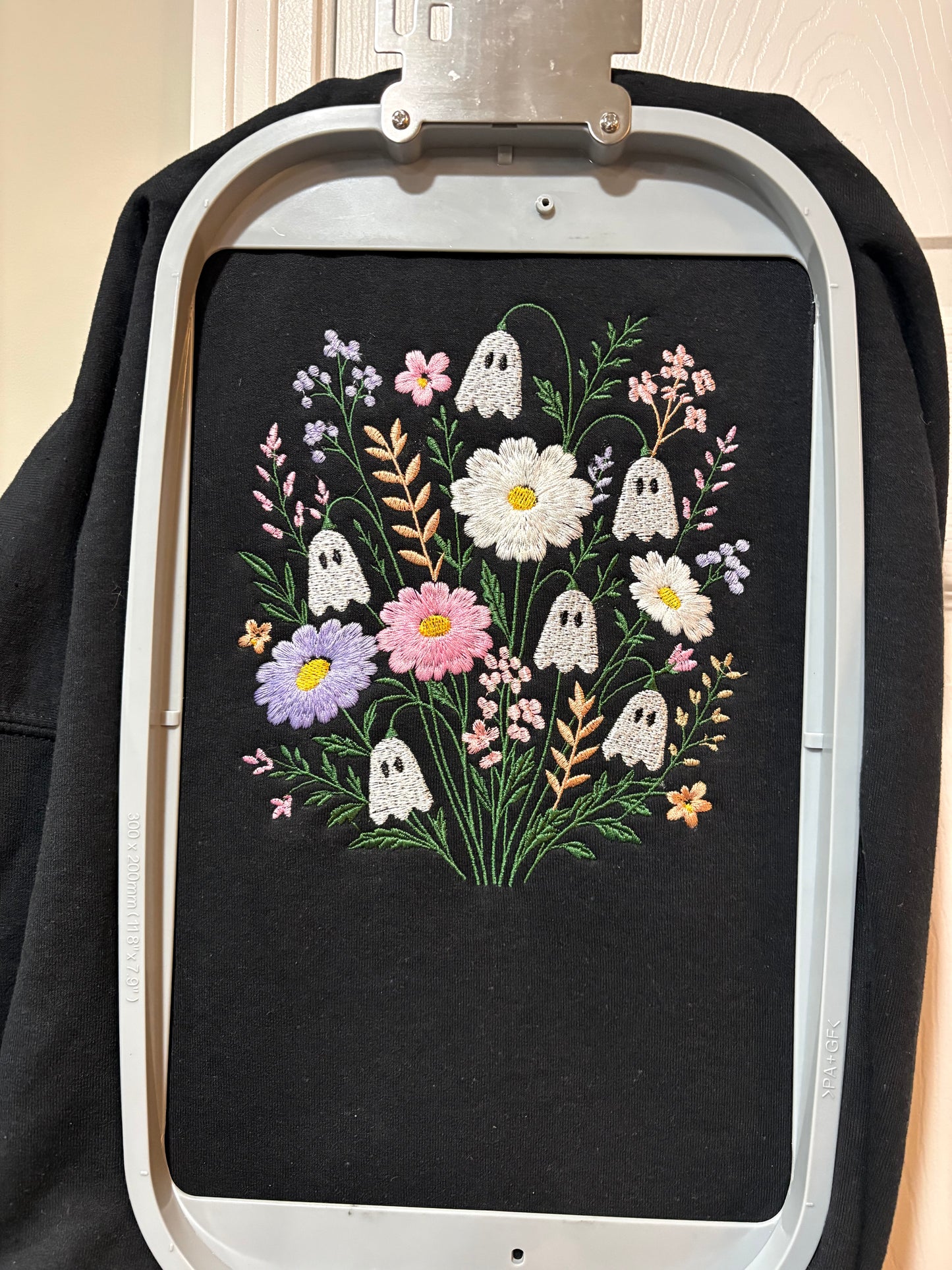 Floral Ghost Bouquet Embroidered Sweatshirt