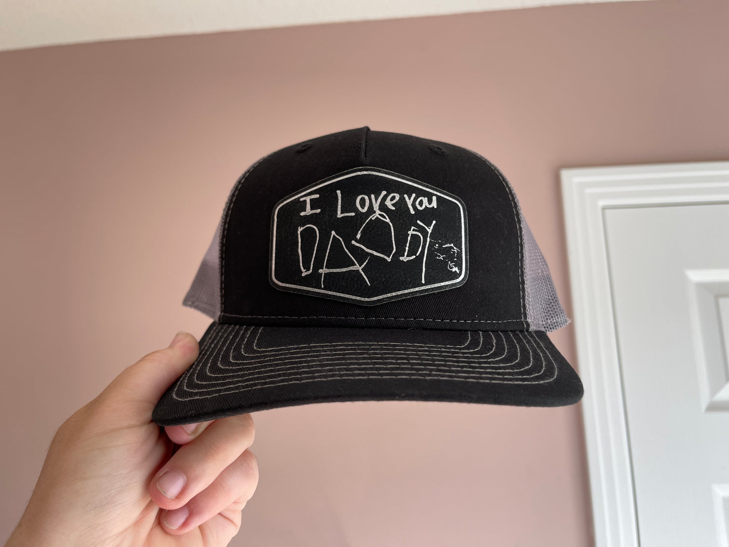 Custom Kids' Writing Leather Patch Hat