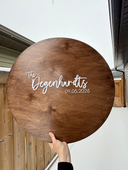 Wooden Wedding Guest Book Sign